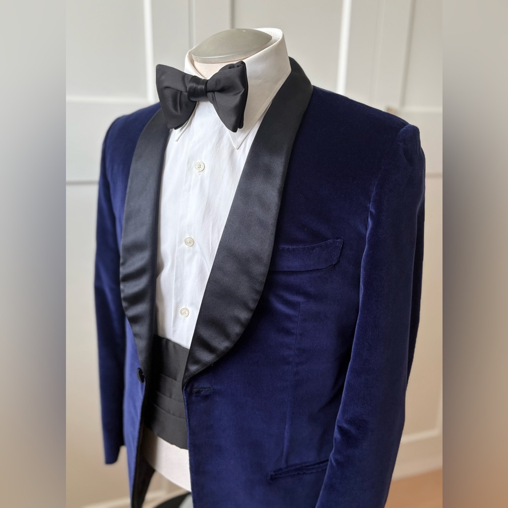 Special Kiton Midnight Blue Velvet Tuxedo